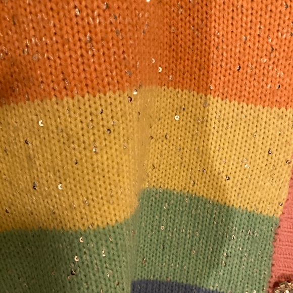 OLIVIA RUBIN Pastel Striped Cardigan with Heart Buttons - Picture 3 of 3